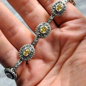 Silver and yellow bracelet